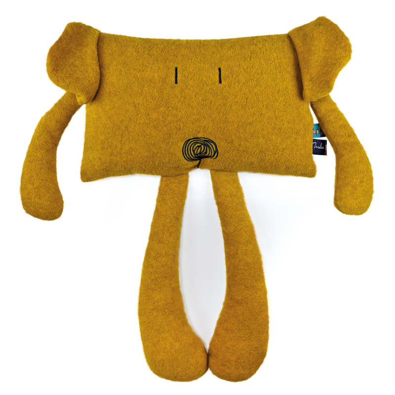 Coussin peluche TocToc le Chien ocre MAILOU TRADITION