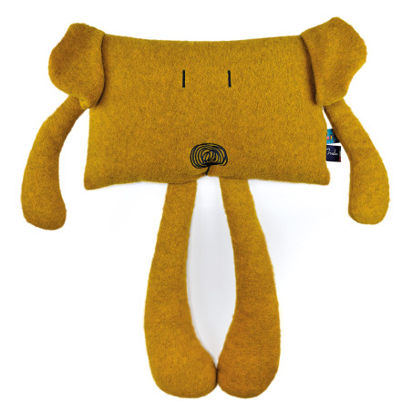 Coussin peluche TocToc le Chien ocre MAILOU TRADITION