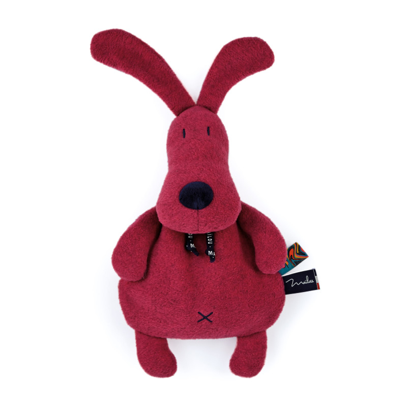Peluche bouillotte Soso le Lapin rose MAILOU TRADITION