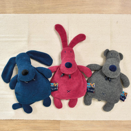 Peluche bouillotte Nours l'Ours anthracite MAILOU TRADITION