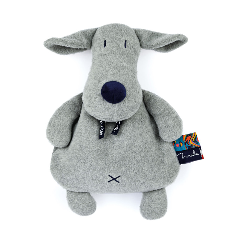 Peluche bouillotte Bébel le Mouton gris clair MAILOU TRADITION