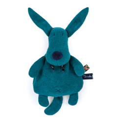 Peluche bouillotte Nono l'Âne bleu paon MAILOU TRADITION