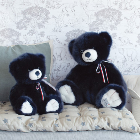 Peluche l'ours français marine 50 cm MAILOU TRADITION