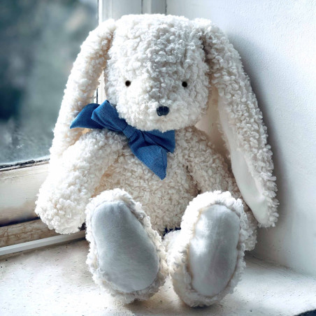 Peluche Pilou le Lapin écru MAILOU TRADITION, 28 cm