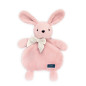 Peluche bouillotte Lapin rose MAILOU TRADITION