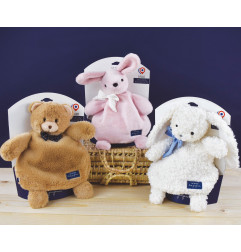 Peluche bouillotte Lapin rose MAILOU TRADITION