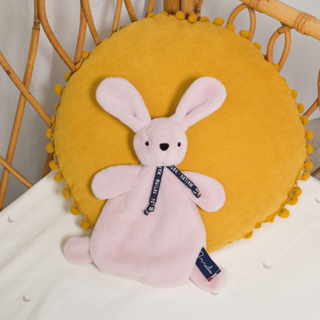 Peluche Lapin Dorlotin Rose poudré MAILOU TRADITION