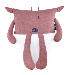 Coussin peluche Mamache la Vache rose MAILOU TRADITION