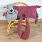Coussin peluche Mamache la Vache rose MAILOU TRADITION