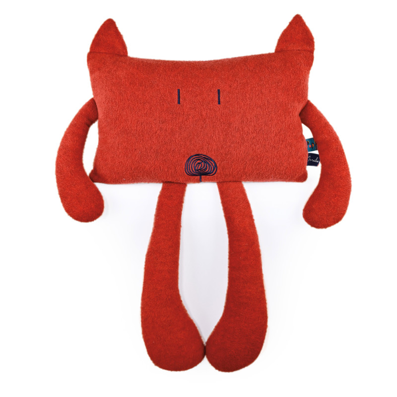 Coussin peluche Futfut le Renard orange MAILOU TRADITION