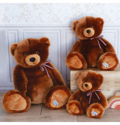 Peluche l'ours français marron glacé 35 cm MAILOU TRADITION
