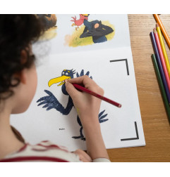 Cahier de dessin à animer Les P'tites Poules EDITIONS ANIMEES, avec 2 histoires