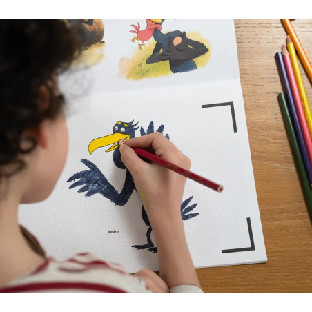 Cahier de dessin à animer Les P'tites Poules EDITIONS ANIMEES, avec 2 histoires