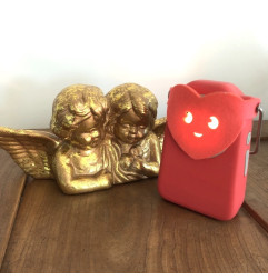 Coffret lampe nomade étanche Kivala MAISON POLOCHON, rouge corail