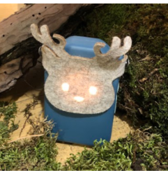 Coffret lampe nomade étanche Kivala MAISON POLOCHON, bleu granit