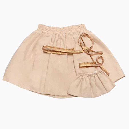 Duo de jupes et headbands enfant et poupée Gordis MINIKANE, avec baguette magique