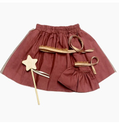 Duo de jupes et headbands enfant et poupée Gordis MINIKANE, avec baguette magique