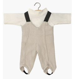 Ensemble fuseau Popeye pour poupon Gordis MINIKANE, lin écru