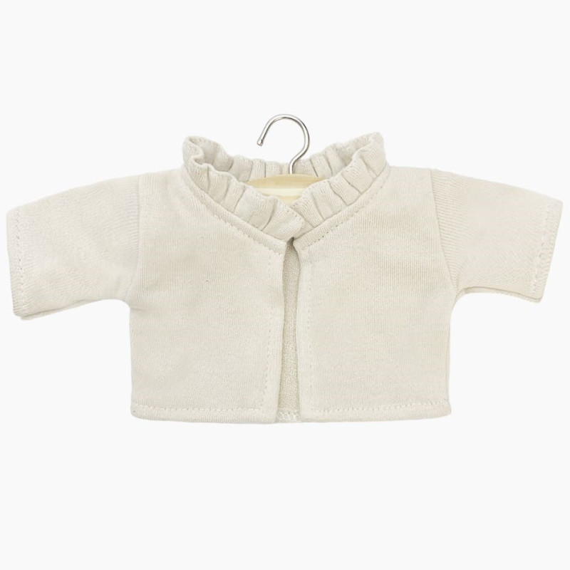 Cardigan poupée Gordis MINIKANE, molleton lin