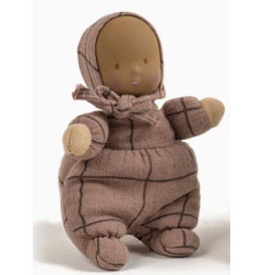 Petite poupée souple Loupiot Carreaux MINIKANE