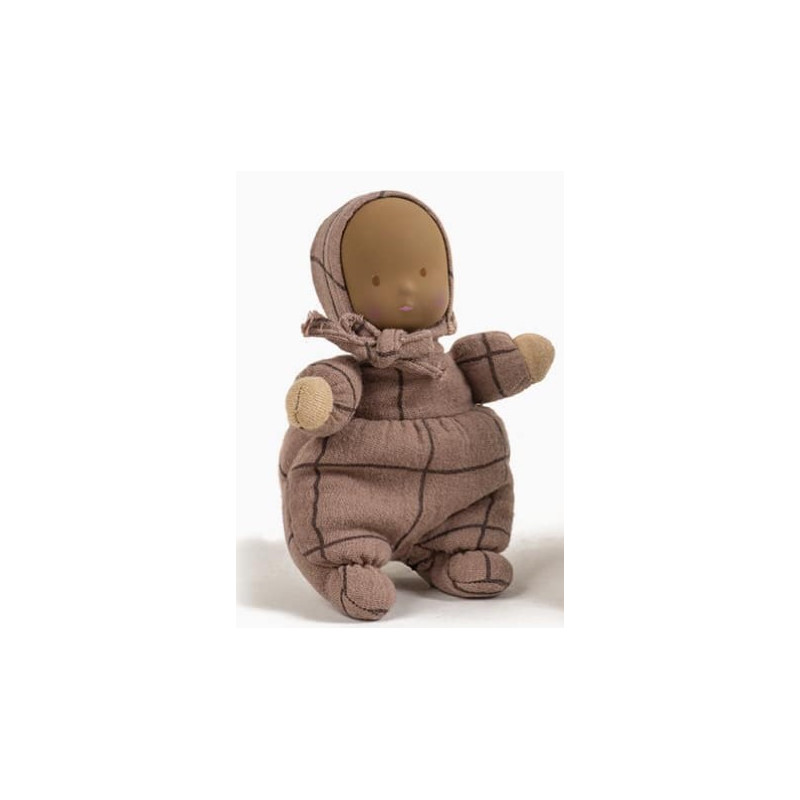 Petite poupée souple Loupiot Carreaux MINIKANE