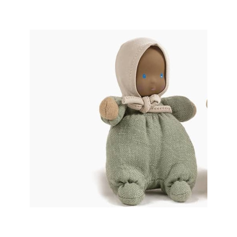Petite poupée souple Loupiot Vert Sauge MINIKANE