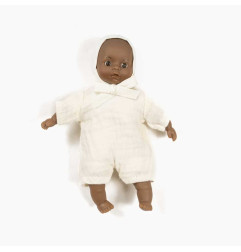 Poupée 17 cm Pio MINIKANE, body et béguin écru