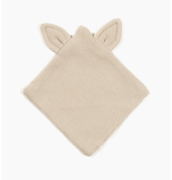 Doudou lapin poupon Babies MINIKANE, nid d'abeille lin