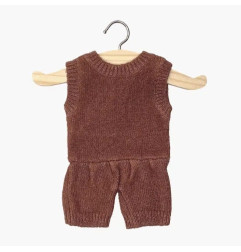 Barboteuse poupon Gordis Orlando MINIKANE, tricot caramel chiné