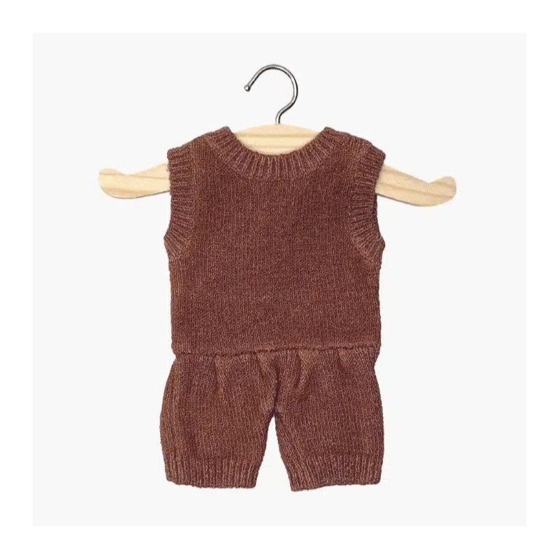 Barboteuse poupon Gordis Orlando MINIKANE, tricot caramel chiné