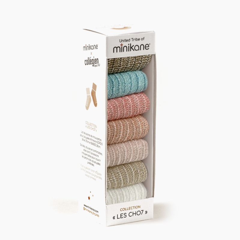 Semainier de chaussettes poupée Gordis MINIKANE, Monaco