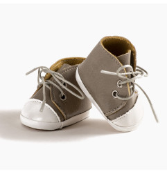 Baskets poupée Gordis Komvers MINIKANE, simili cuir taupe