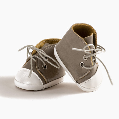 Baskets poupée Gordis Komvers MINIKANE, simili cuir taupe