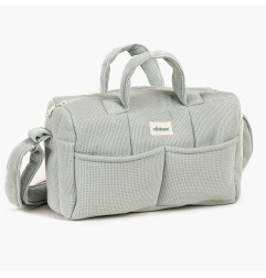 Sac à langer poupée MINIKANE, nid d'abeille vert de gris