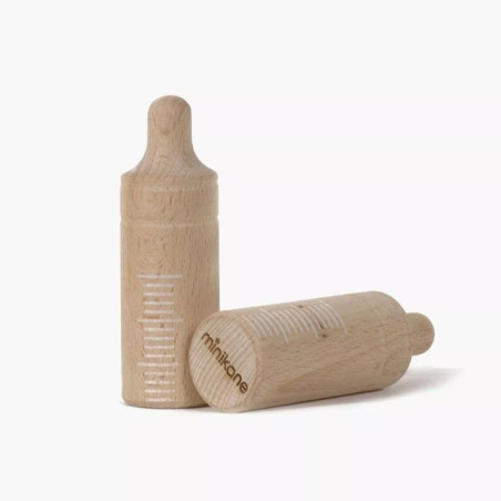 Biberon poupée MINIKANE, bois gradué
