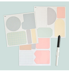 Pense-bêtes magnétiques FERFLEX, Pastel