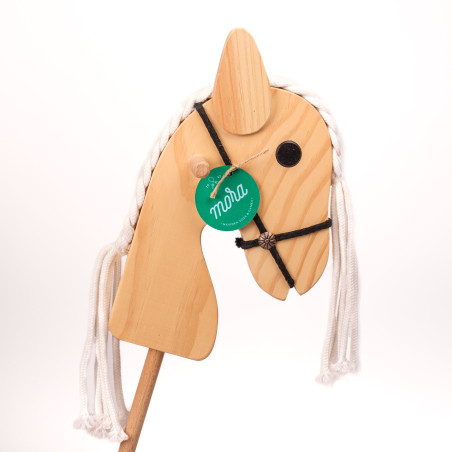 Cheval balai en bois naturel MORA PLAY