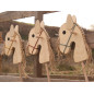 Cheval balai en bois naturel MORA PLAY
