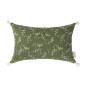 Coussin pompons NOBODINOZ, Green Jasmine