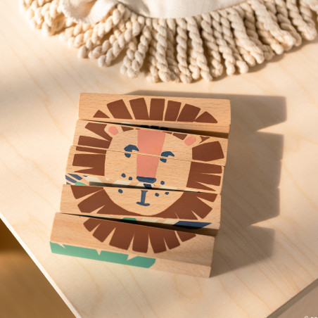 Jeu de blocs en bois Animaux NOBODINOZ, 5 pièces