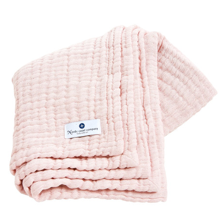 Couverture lange mousseline NORD COAST COMPANY, rose