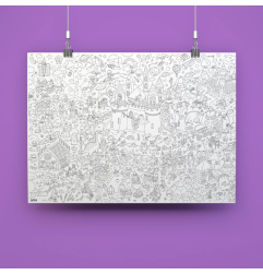 Poster géant à colorier Magic OMY
