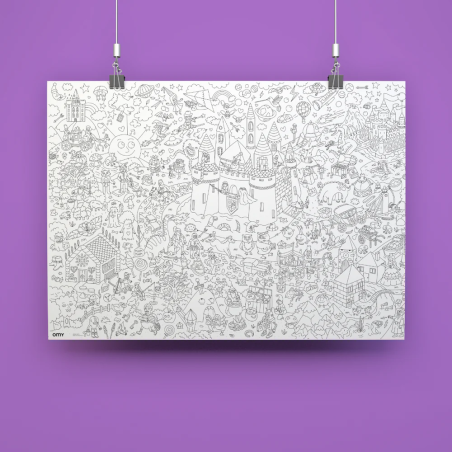 Poster géant à colorier Magic OMY