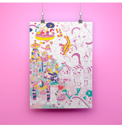 Poster géant à colorier Lily OMY