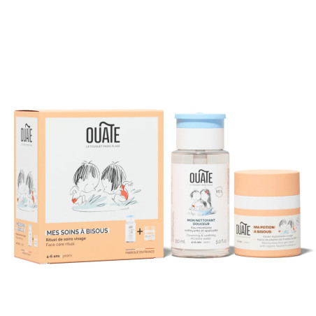 Coffret nettoyant douceur et crème visage Mes Soins à Bisous 4-6 ans OUATE
