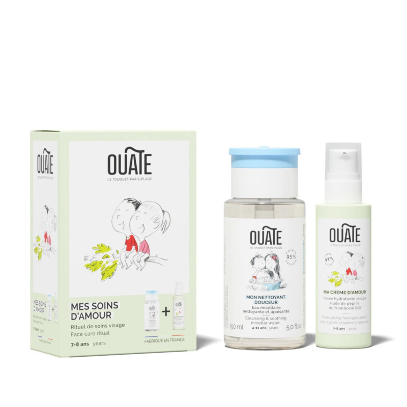 Coffret nettoyant douceur et crème visage Mes Soins d'Amour 7-8 ans OUATE