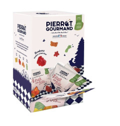 Boîte distributrice de 40 sachets de bonbons PIERROT GOURMAND