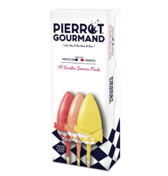 Boîte de 10 sucettes Fruits PIERROT GOURMAND