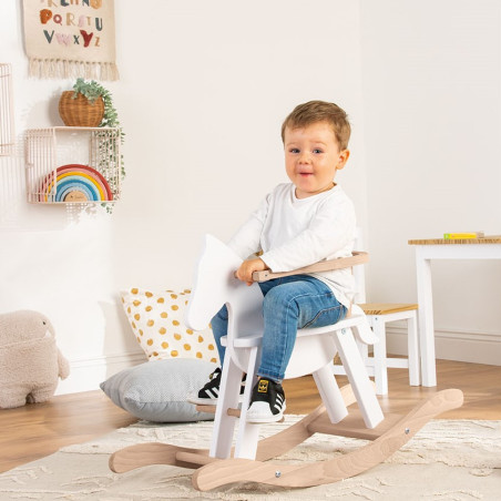 Cheval à bascule avec anneau PINOLINO, hêtre massif