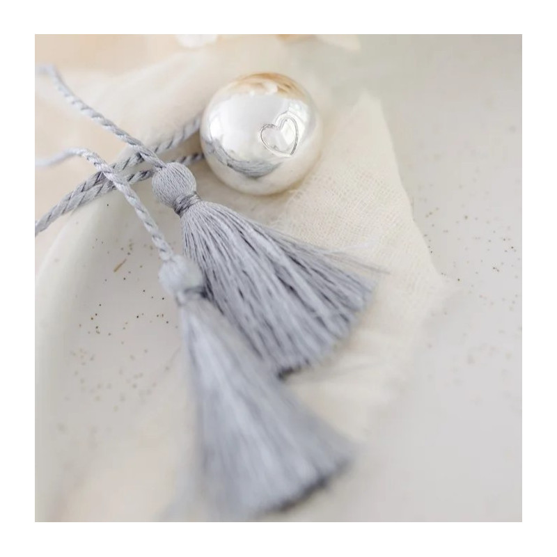 Bola de grossesse Cœur à Cœur, argent, cordon nuage PLEINE LUNE